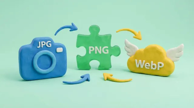 JPG в PNG, PNG в JPG, WebP в JPG — конвертация форматов изображений